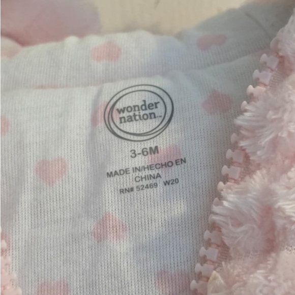 Wonder Nation Pink Fuzzy Baby Jacket - Picture 7 of 9
